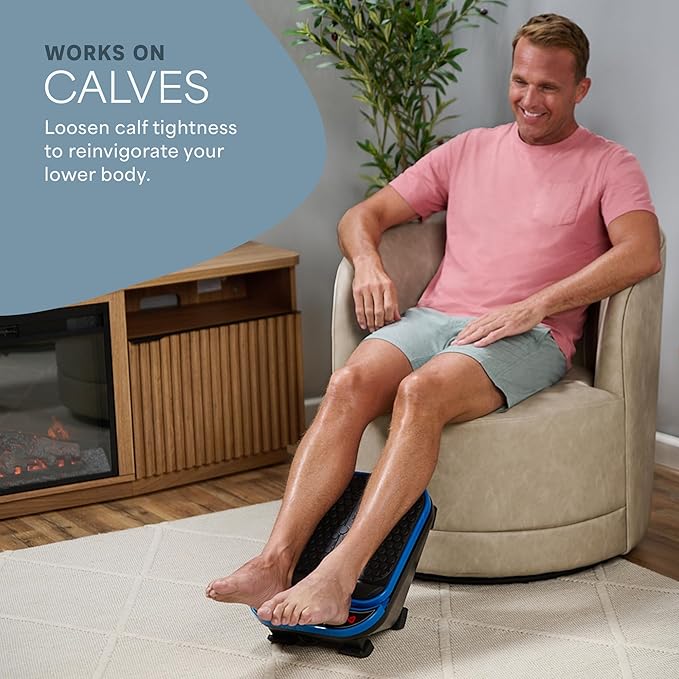 LifePro VibraFlow Foot Massager for Neuropathy - Relaxing Calf and Foot Therapy with Heat Option for Maximum Soothing Relief - Massager for Blood Circulation and Revitalization