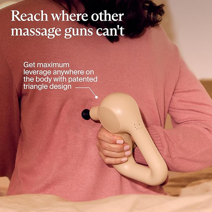TheraGun Relief by Therabody - Easy-to-Use Comfortable &amp Light Handheld Percussion Massage Gun for Everyday Pain Relief Massage Therapy in Neck Back Leg Shoulder and Body (Sand)