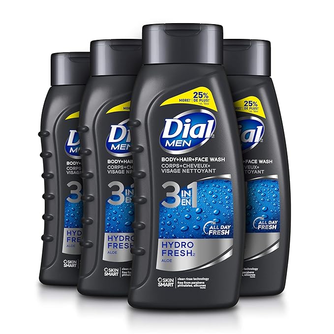 Dial Men Hair + Body Wash Hydro Fresh 20 fl oz (Pack of 4)