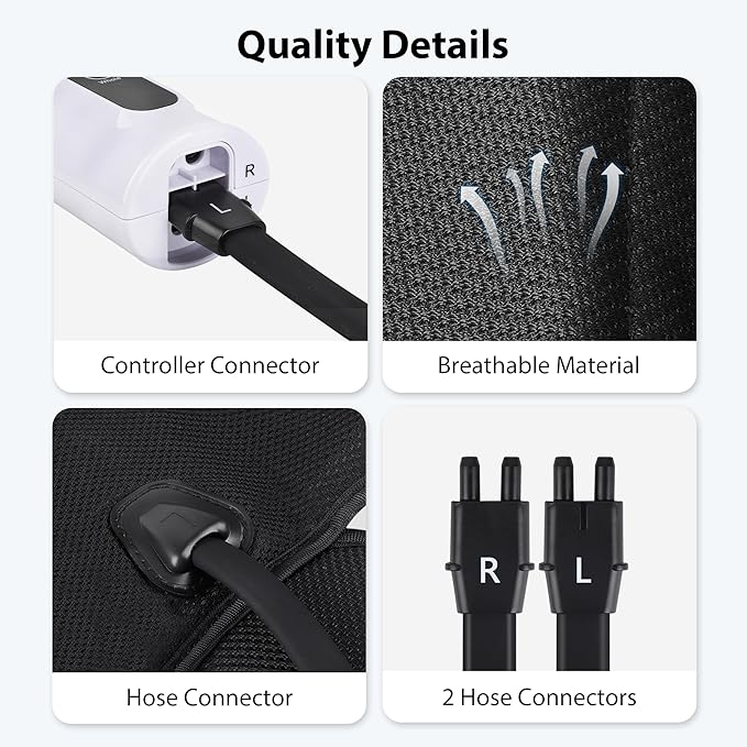 CINCOM Leg Massager for Circulation and Pain Relief Air Compression Calf Foot Massagers Helpful for Relaxation Gifts for Mom and Dad (with 2 Extensions)