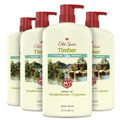 Old Spice Cleansing Body Wash for Men 24/7 Shower Fresh with Lasting Scent Cleanse &amp Refresh Gentle on Skin Vitamin B3 Timber with Sandalwood + Cypress Scent 30 oz (Pack of 4)
