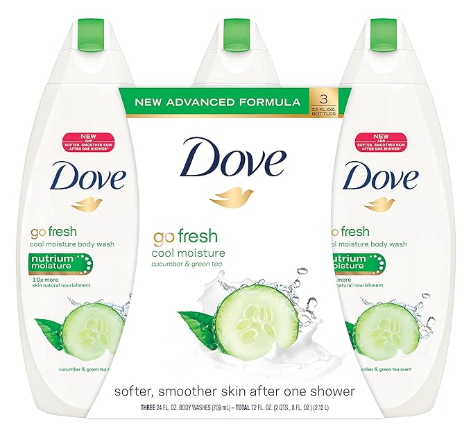 Dove go fresh Cool Moisture Body Wash Value Pack 24 Ounce 3 Count