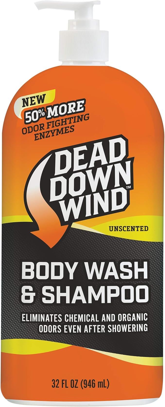 Dead Down Wind Body &amp Hair Soap 32 oz Pump Top - Unscented - Hunting Scent Eliminators