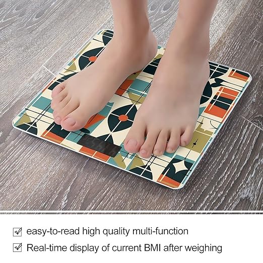 Modern Mid Century Weight Scale for Body Weight Digital Bathroom Scale High Capacity Accurate Digital Weighing Scales and Easy-to-Read on Backlit LCD Display Scales