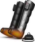 KingPavonini Cordless Leg Compression Massager with 5 Overlapping Chambers &amp 3 Foot Heat 4500mAh Leg Massager for Circulation and Pain Relief 19 Modes &amp 8 Intensities Recovery Boots for Ath