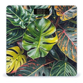 Colorful Tropical Leaves Pattern Scale for Body Weight Smart Scales Digital Bathroom Scale High Precision Weighing Scales with Large Display Weighing Machine for People