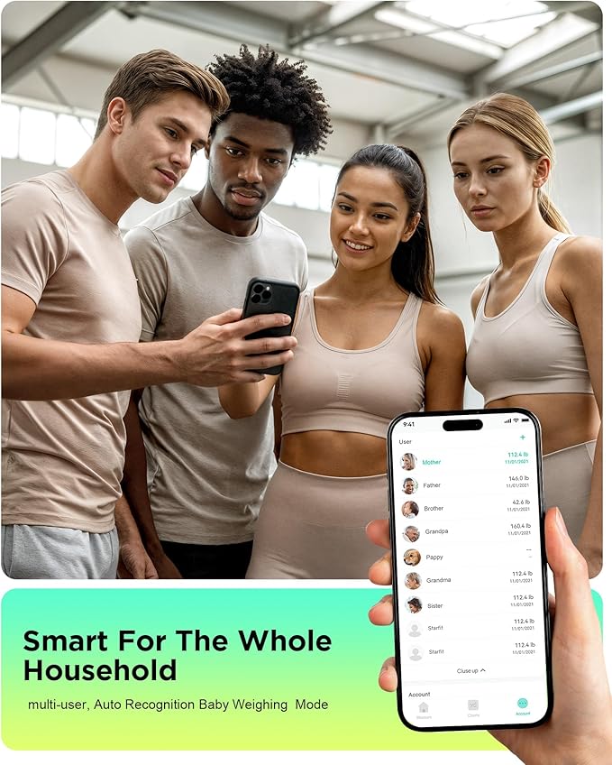 RunStar Smart Scale for Body Weight Full-Body Bathroom Scale with 8 Electrodes for BMI Muscle Mass 3-Metric Display High-Accuracy Body Composition Monitor with 28 Metrics &amp App Connectivity