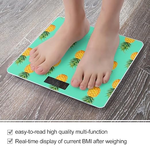 Automatic Switch Digital Bathroom Weighing Scale Smart Scale for Body Weight Tropical Pineapples