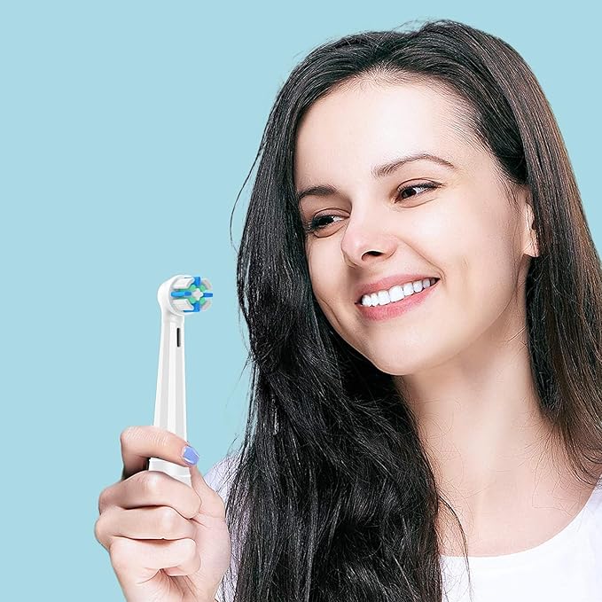 12 PCS Replacement Heads Compatible with Oral B IO 2/3/4/5/6/7/8/9/10/Deep Clean Series Electric Toothbrush Medium Softness Brush Heads Compatible with Oral B IO for Teeth and Gums Care (White)