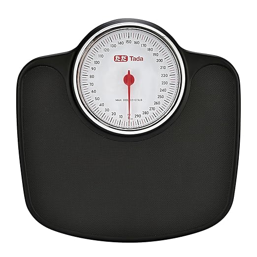 Tada Analog Scale for Body Weight Up to 300 LB Large Non-Digital Mechanical Bathroom Scale with Easy-Read Dial and Anti-Slip Platform