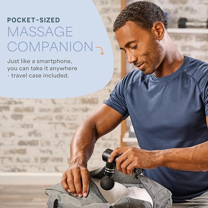 LifePro Percussion Massage Gun FSA HSA Eligible– Deep Tissue Handheld Massager for Athletes – Muscle Recovery Tool for Men &amp Women – Quiet Portable with Attachment Heads &amp Travel Case