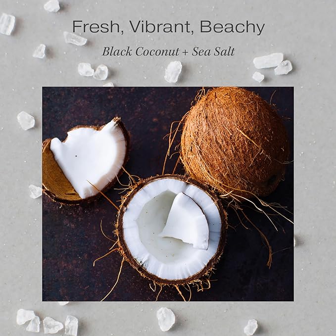 RAW SUGAR 3-Pack Body Wash Men - Black Coconut + Sea Salt Exfoliating and Hydrating Body Wash Formulated without Parabens Cruelty Free and Vegan