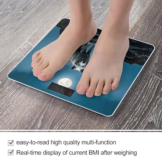 The White Wolf on The Rock Smart Scale for Body Weight Accurate Bathroom Scale with LED Display Digital Weight Scales Weighing Machine High Precision Scales for Bath Home