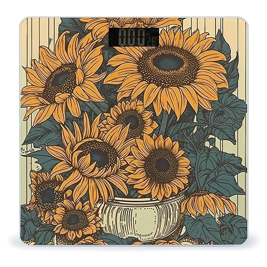 Many Flowers Smart Scale for Body Weight Accurate Bathroom Scale with LED Display Digital Weight Scales Weighing Machine High Precision Scales for Bath Home