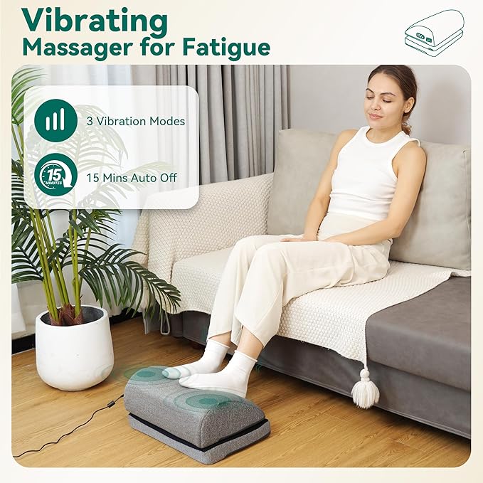 Snailax Back Massager for Back Pain Deep Tissue &amp Foot Rest Under Desk at Work