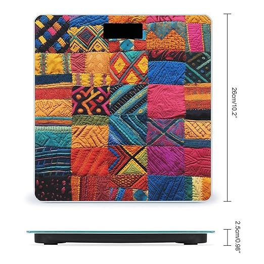 Multicolor Quilt Scale for Body Weight Accurate Digital Bathroom Scale Toughened Glass High Precision Scales Smart Weight Scales with Large LCD Backlight Display Weighing Machine