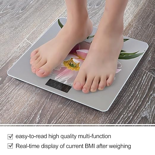 Peony Scale for Body Weight Digital Bathroom Scale Accurate Smart Weight Scales with Large Display Weighing Machine High Precision Scales