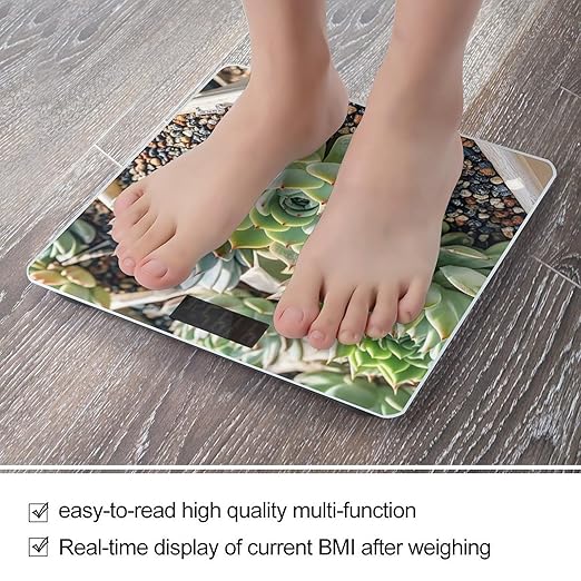 Smiling SucculentsSmiling Succulents Scale for Body Weight Digital Bathroom Scale Accurate Smart Weight Scales with Large Display Weighing Machine High Precision Scales