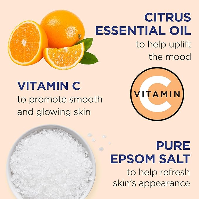 Dr Teal's Body Wash with Pure Epsom Salt Relax &amp Relief &amp Body Wash with Pure Epsom Salt Glow &amp Radiance with Vitamin C &amp Citrus Essential Oils 24oz (Pack of 2) (Packaging May Vary)