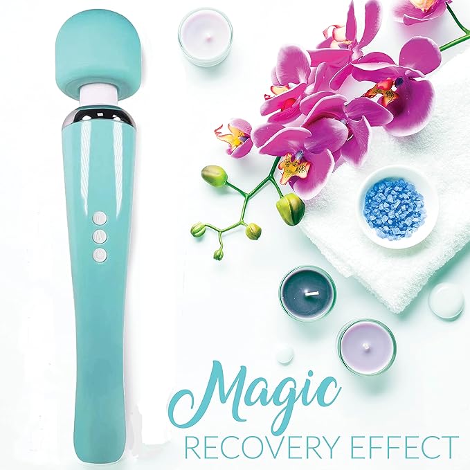 Therapeutic Cordless Massager - Powerful Massage Tool Handheld 8 Speeds 20 Patterns - Rechargeable Hand Massagers for Sore Muscles - Hand Held Massage Tool for Neck &amp Back