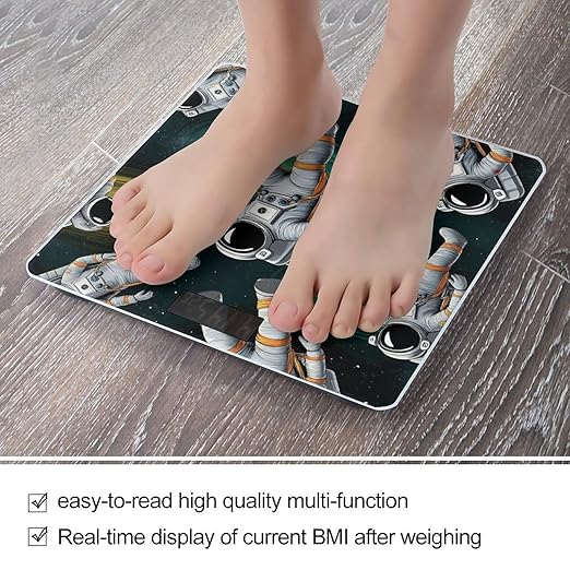Automatic Switch Digital Bathroom Weighing Scale Smart Scale for Body Weight Space Funny Astronauts