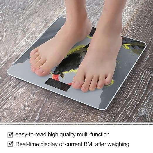 Standing Glowing Goat Weight Scale Cute Bathroom Scale for Body Highly Accurate Digital Weighing Machine for People Compact LCD Display Scales with Sturdy Toughened Glass Scales