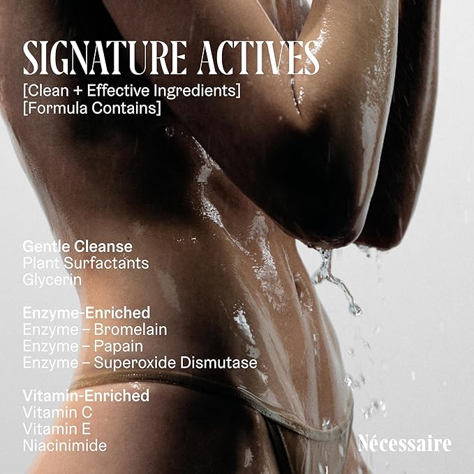 Nécessaire The Body Wash Olibanum - Multi-Oil Shower Gel Body Wash for Women + Men. Non-Comedogenic + Hypoallergenic for Sensitive Skin with Niacinamide. 8.4 Fl Oz.