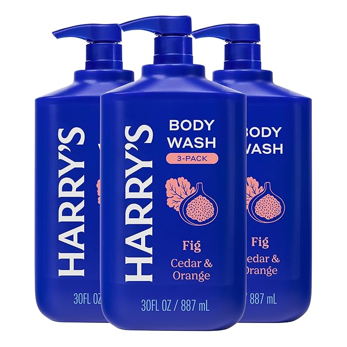 Harry's Men's Body Wash - Fig - 30 fl oz - Shower Gel for Men - No Parabens Sulfates or Dyes (Pack of 3)