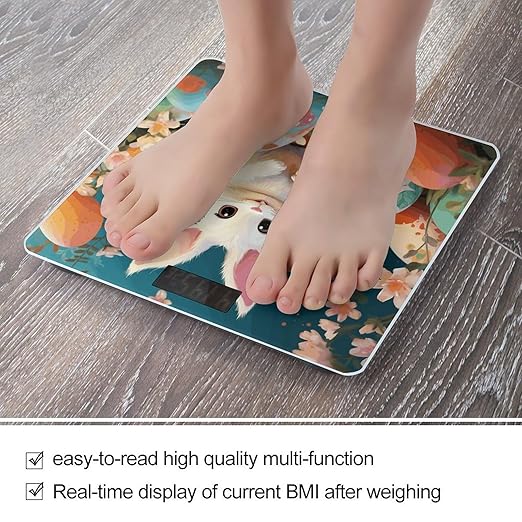 Cute Easter Bunny Scale for Body Weight Smart Scales Digital Bathroom Scale High Precision Weighing Scales with Large Display Weighing Machine for People