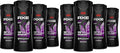AXE Body Wash 12h Refreshing Scent Excite Crisp Coconut &amp Black Pepper Men's Body Wash with 100% Plant-Based Moisturizers 16 oz(Pack of 8)