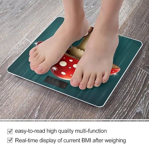 Smart Scale for Body Weight Digital Bathroom Weighing Scale Energy Saving Scale Cute Owl Mushroom