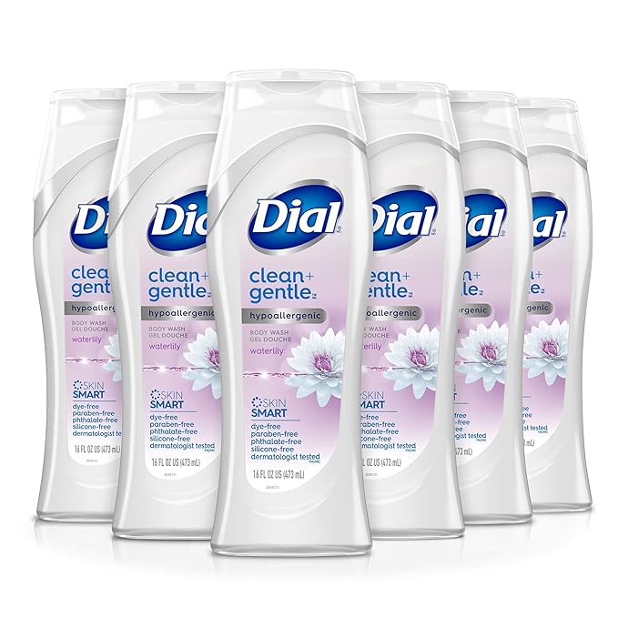 Dial Body Wash Healthy &amp Sensitive Waterlily 16 fl oz Pack of 6