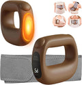 Deep Tissue Percussion Muscle Massage Gun: with Heat Adjustable Intensity and Speed Super Quiet USB-C Rechargeable Portable Pain Relief for Athletes and Everyone Ideal Gift（Brown）