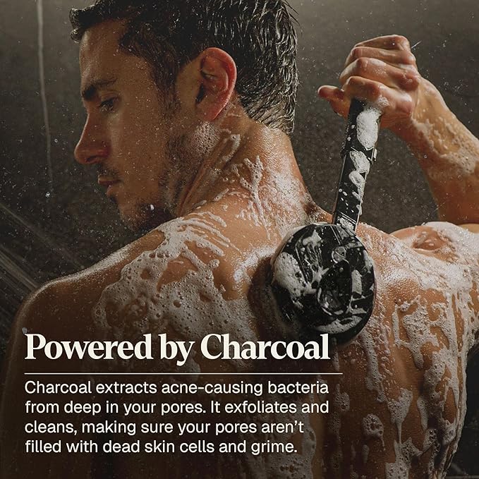 Black Wolf 3-Pack Moisturizing Body Wash &amp Silicone Body Scrubber Kit for Men - Mens Hydrating Bodywash for Dry Dehydrated &amp Sensitive Skin - Men's Shower &amp Bathroom Essentials Gift Set