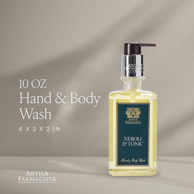 Antica Farmacista Hand &amp Body Wash - Luxury Nourishing Body Wash - Hydrating Hand Cleansing Wash - Bath &amp Body Gift - Neroli &amp Tonic 10 fl oz