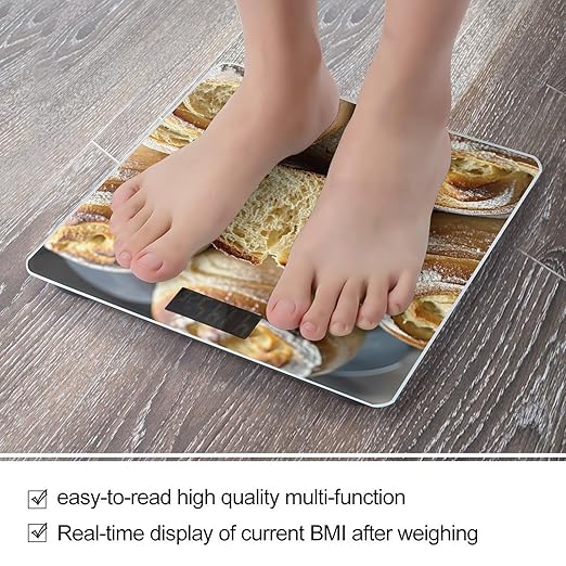 Painted Bread Scale for Body Weight Smart Scales Digital Bathroom Scale High Precision Weighing Scales with Large Display Weighing Machine for People