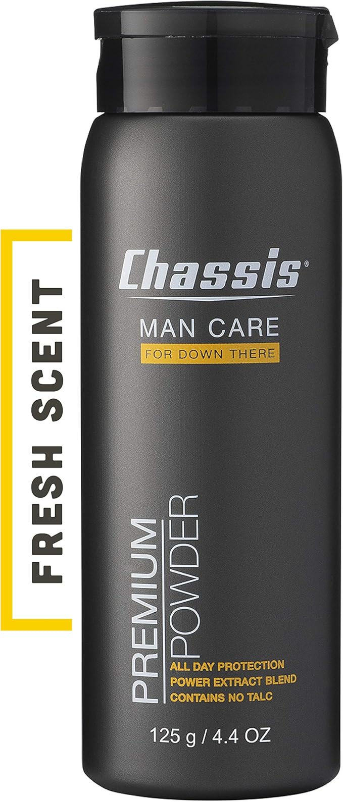 Chassis Premium Body Powder for Men Whole Body Deodorant Odor-Absorbent Talc-Free Anti-Chafing Powder for Groin &amp Sensitive Skin Friction Defense &amp Odor Control Original Fresh Scent