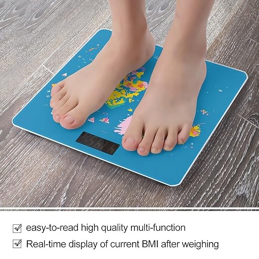 World Map Scale for Body Weight Smart Scales Digital Bathroom Scale High Precision Weighing Scales with Large Display Weighing Machine for People