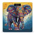 Colorful Elephant Bathroom Scale Rounded Smart Scale for Body Weight Automatic Power On/Off Weight Scales Accurate Bathroom Digital Scales for Pet Home Bedroom Kitchen