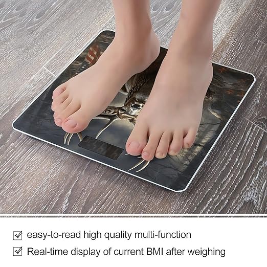 Deer Hunting Season Bathroom Scale Rounded Smart Scale for Body Weight Automatic Power On/Off Weight Scales Accurate Bathroom Digital Scales for Pet Home Bedroom Kitchen