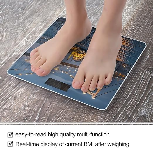 Strait Bridge Bathroom Scale for Body Weight Bathroom Weighing Scales with Back Lit LED Display Sturdy Tempered Glass Body Weight Bathroom Scale 400lb Weighing