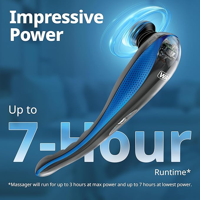 Wahl Lithium-Ion Deep Tissue Percussion Handheld Massager for Muscles Back Neck Shoulder Pain Relief Cordless Adjustable Intensity Long Battery Life FSA Eligible Model 4232
