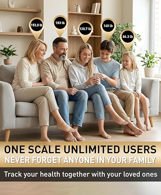 Homerz Smart Scale Pro Max – Bend-Free Smart Scale with BMI Body Fat Muscle Mass Full Body Composition Scale with Digital Weight Tracking Body Scan Scale with Handle Body Fat Scanner