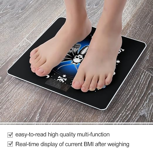 Digital Bathroom Weighing Scale Energy Saving Scale Smart Scale for Body Weight Goth Moth Dead Skull Moon