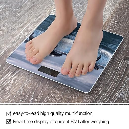 Jumping Whales Scale for Body Weight Digital Bathroom Scale Accurate Smart Weight Scales with Large Display Weighing Machine High Precision Scales