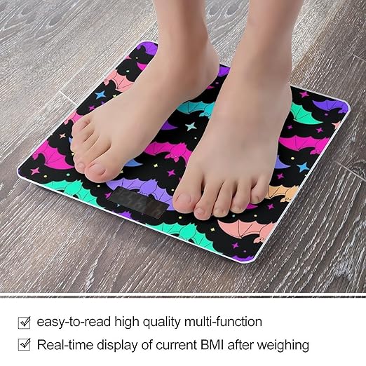 Automatic Switch Digital Bathroom Weighing Scale Smart Scale for Body Weight Halloween Cool Bats