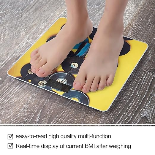 Vinyl Records and Tapes Scale for Body Weight Digital Bathroom Scale Accurate Smart Weight Scales with Large Display Weighing Machine High Precision Scales