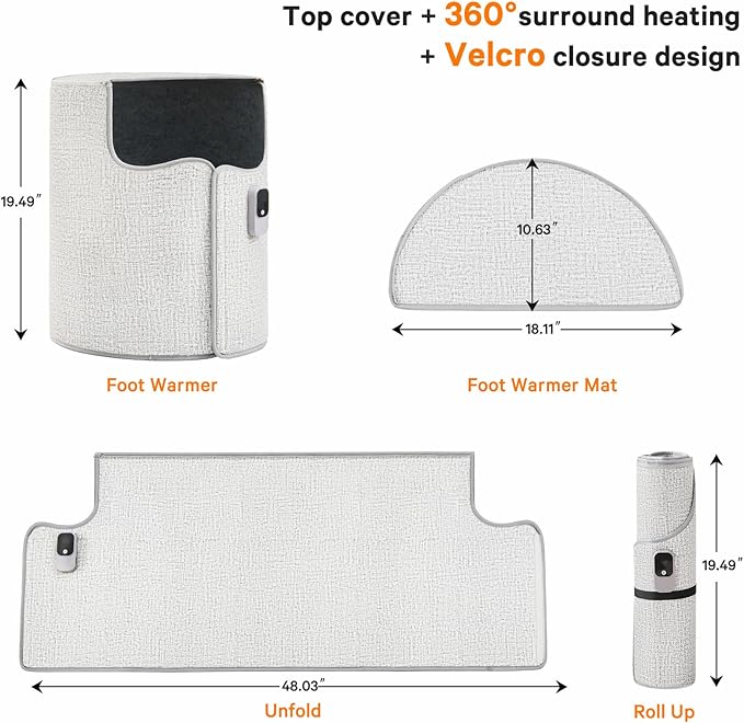 Under Desk Heater &amp Space Heater for Indoor UseLeg Foot Feet Warmer For Office Home Quiet Small Portable Personal Office Heater AccessoriesEssentials Supplies For Women Men Gifts Medium