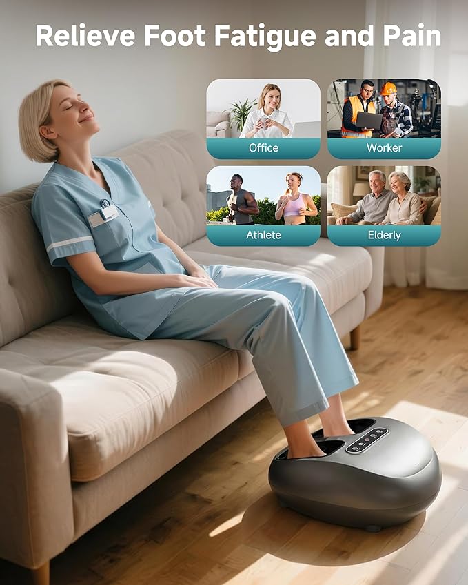 Snailax Larger Size 14 Foot Massager with Heat CompressionRolling Shiatsu Feet Massager for Plantar Fasciitis NeuropathyRemote Control Foot Warmer Under Desk Office Home Use Gifts for Men Women