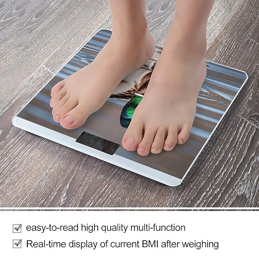 Mallard Duck Scale for Body Weight Highly Accurate Digital Bathroom Scale Sturdy Tempered Glass Weighing Scales with LCD Display Fashion Body Fat Smart Scales 400lb
